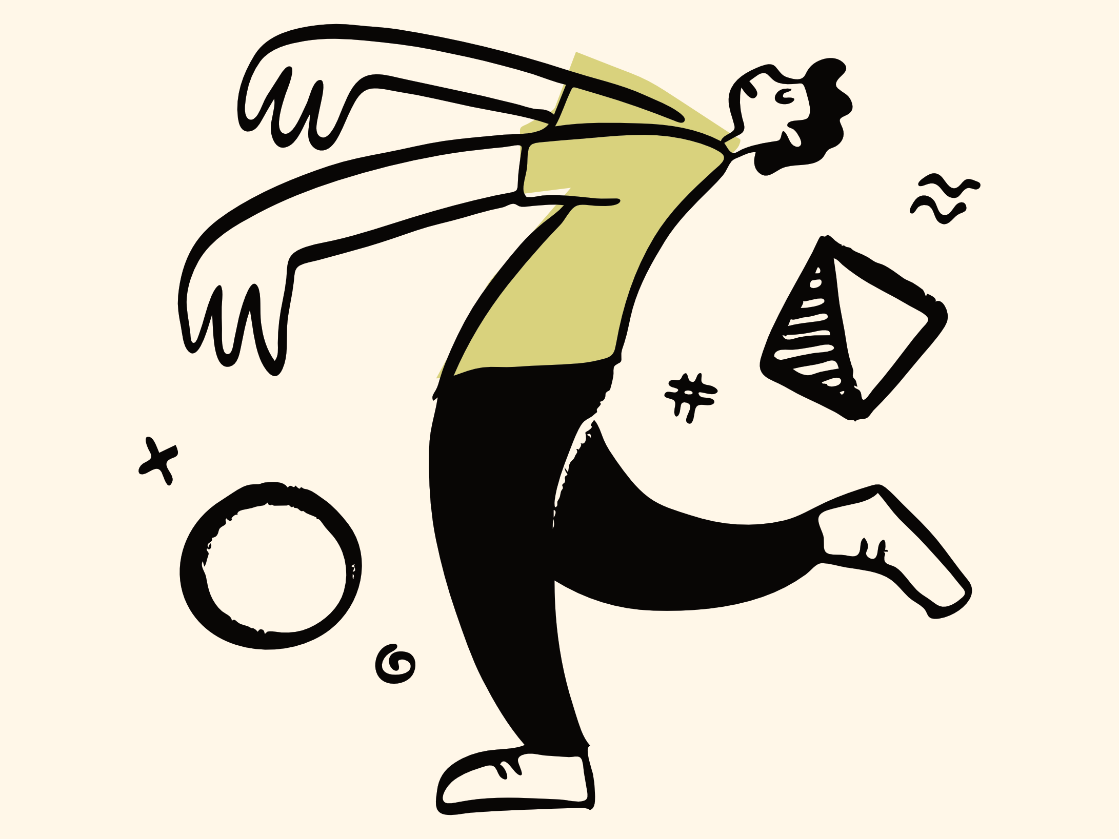 person walking in a sleep-like state